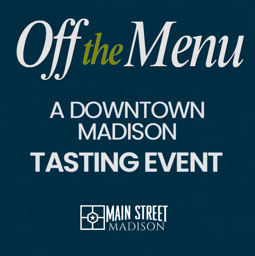 Off the Menu food tasting event logo downtown Madison AL